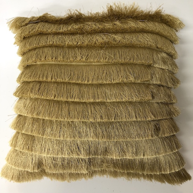 CUSHION, Gold Fringed 